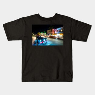 Ocean Ave at Night Miami Florida Art Deco Kids T-Shirt